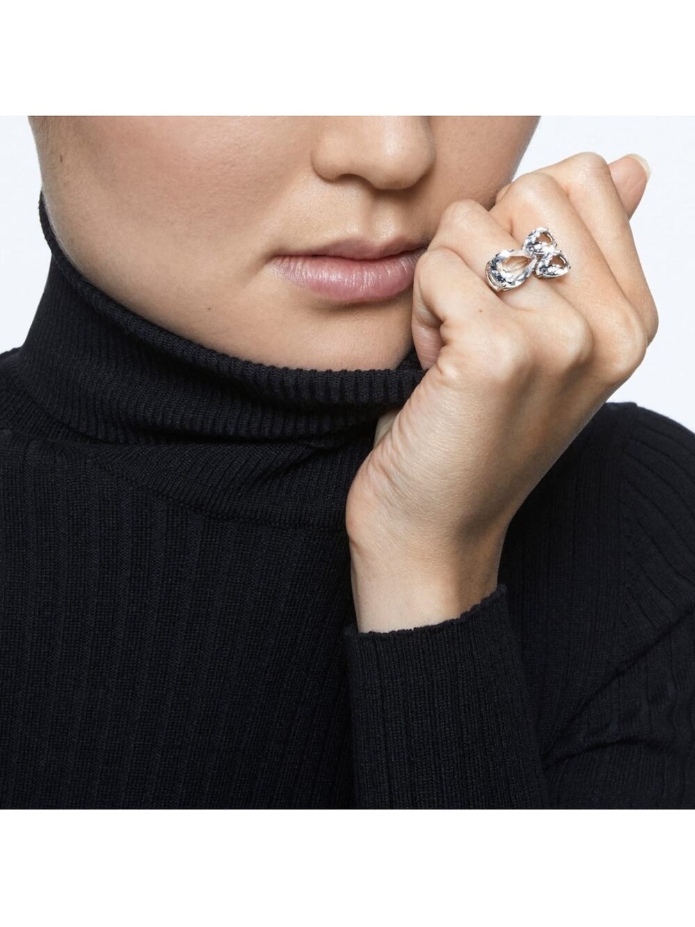 Swarovski Silver Crystal Millenia Ring size 7
